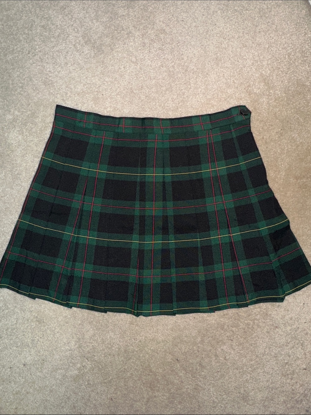 American Apparel plaid pleated skirt